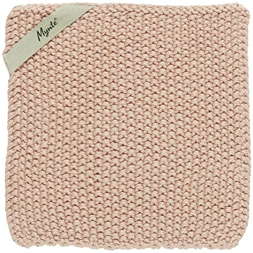 Topflappen 'Mynte' in CORAL ALMOND gestrickt aus Baumwolle von IB Laursen