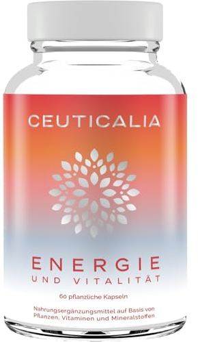 Complément Alimentaire Énergie et Vitalité - Boost Energie Anti Fatigue et Épuisement - Pour Adulte - Ginseng, Guarana, Maté, Acérola, Magnésium, Vitamines D et B - 60 Gélules - 30 Jours