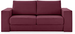LOOKS by Wolfgang Joop Looks V-2 Designer Sofa mit Hockern und Regal, 2 Sitzer Couch, Funktionssofa, rot, Sitzbreite 160 cm