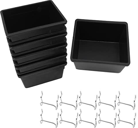 Pack of 10 NUZAMAS suitable for breadboard containers, 3.2 x 3.5 inch kit for storing parts, accessories, organising hardware, small parts, hobby supplies (black), display for small businesses