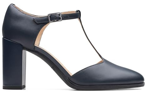 Clarks Freva85 Bar, Pompa Donna, Blu Navy, 37.5 EU