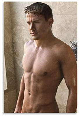 Wanddeko Poster Channing Tatum Sexy amerikanischer Schauspieler, Wandkunst für Jungenzimmer, Schlafzimmer, Heimdekoration, Musikposter 50x70cm Kein Rahmen