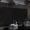 Chenshu Kitchen Backsplash，Kitchen Glass Splashback Toughened & Heat Resistant, Backsplash For Kitchen Cooker, Glass Hob Splashback Black 90x40 cm Tempered Glass