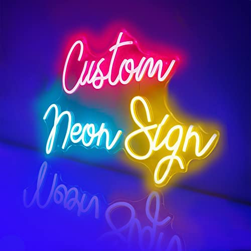 LIKEGOR Custom LED Neon Signs, Handmade Personalized LED Neon Signs for Wall Decor, Festival Gift, Party, Wedding, Bar Décor, Company Logo Signs Neon Light