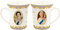 The Leonardo Collection Her Majesty Queen Elizabeth II Set of 2 Mugs, White, LP18204