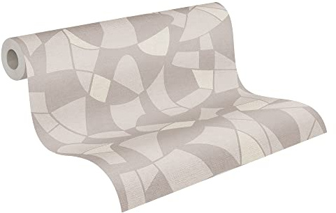 A.S. Création Antigua 390933 Geometric Non-Woven Wallpaper 10.05 m x 0.53 m Made in Germany Grey Cream