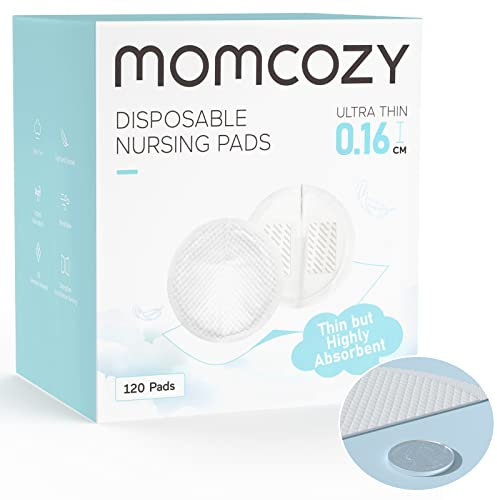 Momcozy Coppette assorbilatte monouso ultra sottili, super assorbenti e traspiranti, rendono il seno leggero e non appesantito, forma 3D per la migliore vestibilità, confezionate singolarmente (120