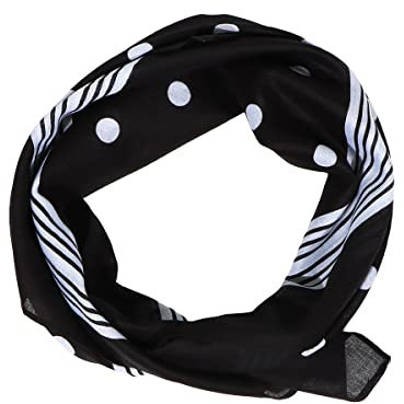 Harrys-Collection Unisex Bandana Bindetuch 100% Baumwolle (1 er 6 er oder 12 er Pack), Farbe:Punkte schwarz