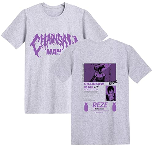 Japanische Comic Kettensäge Mann Kettensäge Mann kurzärmelige T-Shirt Anime Sommer Erwachsene Druck Rundhals-T-Shirt