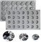 mostsom Stampi in silicone a forma di pietra, antiaderenti, in silicone per uso alimentare, per cioccolato, caramelle, gelatina, cubetti di ghiaccio, dolcetti per cani, cupcake (pietra M)