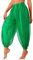 JEATHA Damen Chiffon Bauchtanz Hosen Bloomers Tanzhose mit Pailletten Haremshose Pumphose Party Arabisch Hosen Performance Kostüm Grün One Size