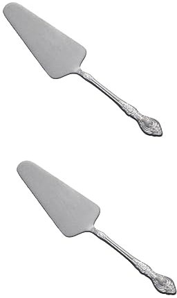 HOMSFOU 2 Stück Griff Kuchenspatel Grill Brotspatel Edelstahl Metall Dekor Pizzaschneider Torte Dessertschneider Backschaufel Edelstahl Brotschneider Edelstahl Käsegabel Kuchen