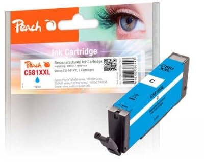 Peach Tintenpatrone XXL Cyan kompatibel zu Canon CLI-581XXLC 1995C001