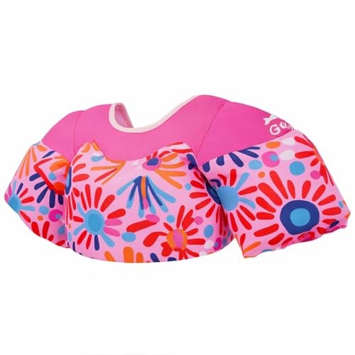Gogokids Kinder Schwimmweste mit Floats Armstützen, Aktualisierte Westen-Stil Kleinkind Schwimmjacke Verstellbarer Sicherheitsverschluss Schwimm Flotations Auftriebsjacke für 2-6 Jahre/9-23kg