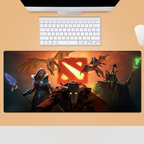 XXOBAZLF DOTA2 Gaming-Mauspad, großes Mauspad mit genähten Kanten, professionelle rutschfeste Gummiunterseite, Büro, Computer, Laptop, Tastatur, Mauspad (D5)