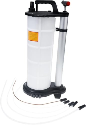 BOOMSTART Pompa di aspirazione per olio da 9 l, pompa a mano con 5 tubi, spurgo freni, pompa di aspirazione per liquidi per auto, moto, motori marini