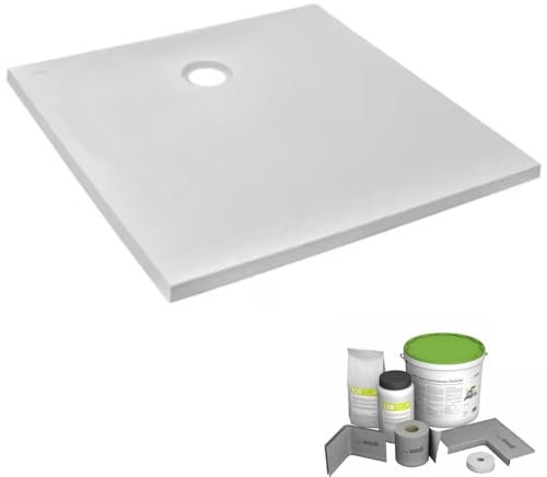 Jacob Delafon Pack Receveur de Douche 80 x 80 Ipso carré Blanc + Kit d'étanchéité WEDI