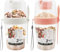 Viceda Overnight Oats Jar, 2Pcs Portable Cereal Cups, Yoghurt Pots, Breakfast Container with Lid and Spoon, Breakfast on the Go Containers, Cereal and Milk Container for School, Office