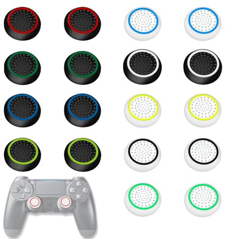 20 Pezzi Cappucci per Joystick Grip,Gommino per Joypad di Ricambio in Silicone,Thumbstick di Protezione,Copertura Analogico Controller Manopole Thumbsticks Accessorio Per PS5,PS4,Xbox One Serie X S