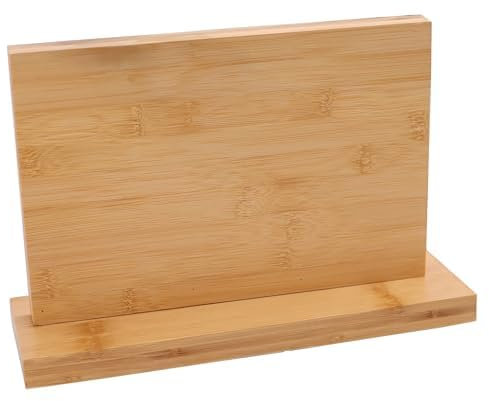 Lacers PurpleLine - Magnetischer Messerblock aus Bambus, 300x100x205mm, Antirutsch-Füße, platzsparender Messerhalter, robuste Magnetkraft, für alle Messerarten