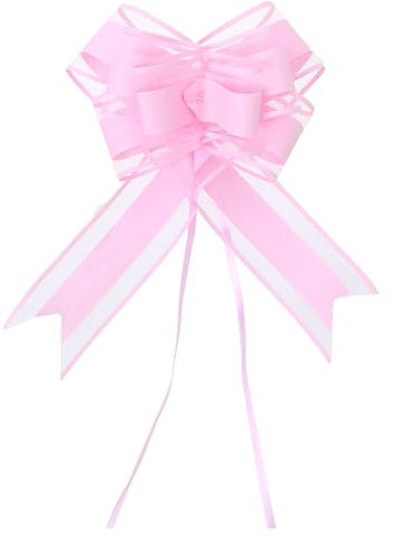 JJUNW 10 Stück Ziehschleife, Große Geschenk Schleife 14cm Bunt Pull Bögen Autoschleifen Geschenkschleifen Dekorative Schleifen für Geschenkverpackung Hochzeit Party Dekorationen Weihnachten (Rosa)