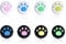 8pcs Cute Cat Paw Silicone Thumb Grips for Nintendo Switch and Lite - Joystick Covers Replacement Part, Soft Button Caps (Colorful)