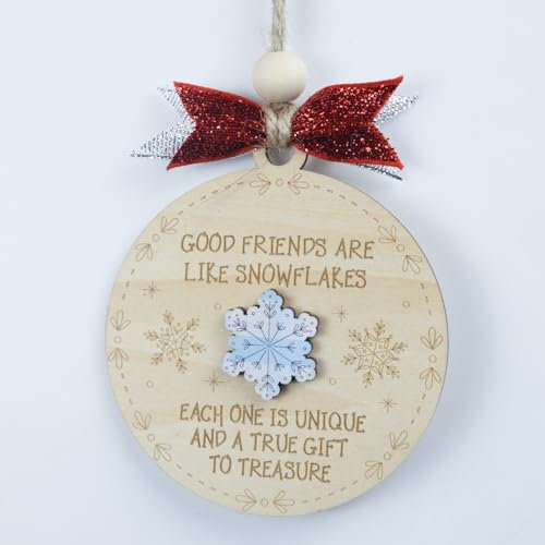 TO48 Weihnachtsschmuck aus Holz, lustige Freunde, Geschenke für Freunde, Krafttraining, Weihnachtsschmuck für Baum