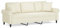 ULUYYUC Chaiselongue Camping Sofa Bodensofa Schlafsofa - 3-Sitzer-Sofa mit Zierkissen Creme 180 cm Samt für Terrasse Party Lounge Garten