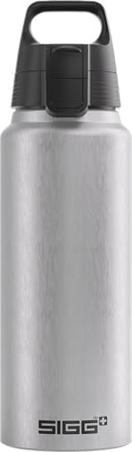 SIGG - Gourde Aluminium - WMB One Alu - Certifiée Neutre En CO2 - Convient Aux Boissons Gazeuses - Étanche & Légère - Sans BPA - Gris - 1L