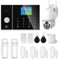 XNY Allarme Casa WiFi con Telecamera Esterno, Allarme casa senza fili 4G con Sirena esterna, Antifurto casa wireless con APP, Sensore di movimento, Sensore per Porte e Finestre, Telecomando