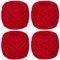 Coopay Chunky Wolle zum Häkeln, 4 x 90g Dicke Wolle zum Stricken Dickes Garn, Plüschgarn Wolle zum Stricken, Weich Wolle Dickes Garn Flauschig für Decken, Schals, Puppen, Plüschwolle - Zwei Rote