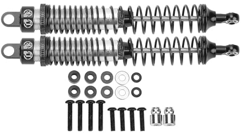 2-teiliges 130-mm-RC-Metall-Stoßdämpfer-Dämpfer-Set für HSP/RGT/Himoto/Redcat 1/10 RC-Car-Upgrades RC-Dämpfer-Ersatz (Schwarz)