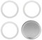 4 PCS Coffee Machine Gasket Set,1 Filter and 3 Silicone Washer for 300ML/6 Cup Moka Pot,Seals Parts Moka Pot Aluminium Coffee Pot Replacement Spare Food Grade Silicone Ring