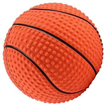 Garneck Pet Basketball Quietschende Welpenspielzeuge Interaktive Hundespielzeug Lustiger Ball Für Hunde Haustiere Kauer Zähne Hunde-Basketball Hundeball Emulsion Orange