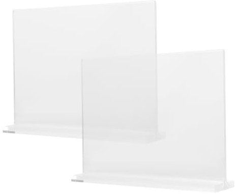 2 Stück Acryl Schildhalter Tischpreisaufsteller für Menükarten und Anzeigen