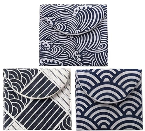 FOYTOKI Damenbinden Tasche 3Er Set Mit Reißverschluss Hygiene Beutel Für Sanitary Pads Aufbewahrung Kompakt Für Reisen Und Alltag
