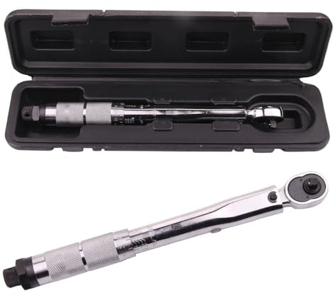 Square Torque Wrench 5-25Nm Adjustable Wrenches Ratchet Wrench with Double Scale Drive Torque Wrench Set