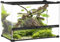 PawHut Terrarium für Reptilien Glasterrarium 48L Reptil Fütterungsbox mit Frontbelüftung, ausbruchsicherer Drehverschluss für Amphibien Spinne Schwarz 50 x 30 x 35 cm