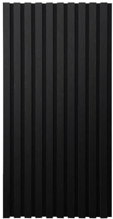 Home Deluxe Akustikpaneel SONIC Deep Black - 80 x 40 cm 6 x Paneele I Holz Akustikpaneele Wandpaneel Akustik Paneel Paneel MDF Wandverkleidung Akustikfilz Optik