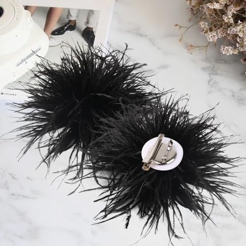 Federbrosche Brosche Damen Feder Haarclip Ansteckblume Fascinator Damen Hut Accessoire für Hochzeit,Weihnachten Kleid,Fasching Party,Blazer,Kleid,Kopfbedeckung