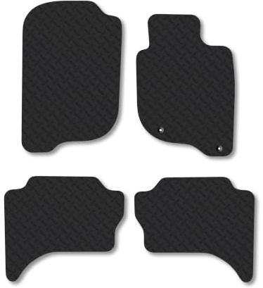 Mitsubishi L200 (2015-2022) 5mm Rubber Car Mats | Heavy Duty Rubber Tailored Fit Floor Mats Full Coverage Durable Waterproof Accessories Easy Clean Anti Slip Made in the UK