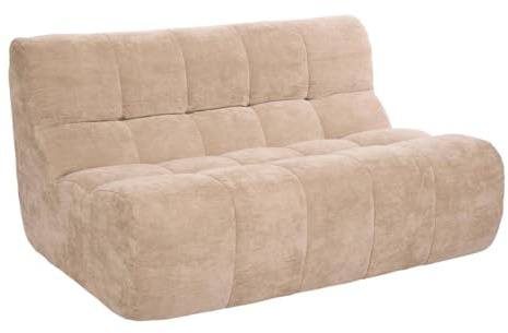 ATMOSPHERA CREATEUR D'INTERIEUR - Sofa Miroa 2-Sitzer 130 x 92 x 68 cm aus beigem Stoff