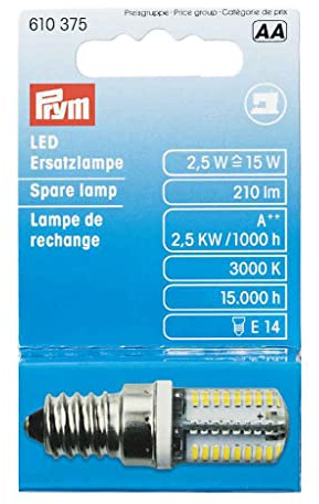 Prym - 2.5 Watt Spare Screw LED Lamp for Sewing Machine - 1 Unit