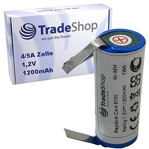 Trade-Shop Premium NI-MH Akku 1,2V / 1200mAh kompatibel mit Braun Oral-B Professional Care Triumph 1000 2000 2500 3000 4900 5000 5500 6000 6200 6400 6500 7000 8000 8300 8500 8900 9000-S 9400 9500 9900