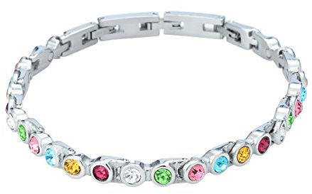 Original Tennis Energie Sport Magnetarmband Farbenspiel mit vielen bunten Swarovski Kristallen Energetix 4you 448 vergleichbar Magnetix 463 L/XL