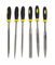 Be-Tool - Set di 6 mini lime con raschietto in legno, con impugnatura morbida per legno e metallo morbido