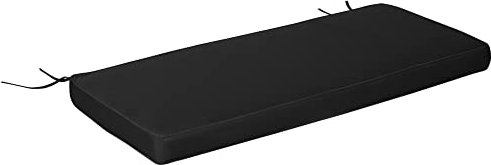 Outsunny Garden Bench Cushion 2 Seater Loveseat Seat Pad for Patio Swing Furniture for Indoor & Outdoor Use, 120 x 50 x 8 cm, Black