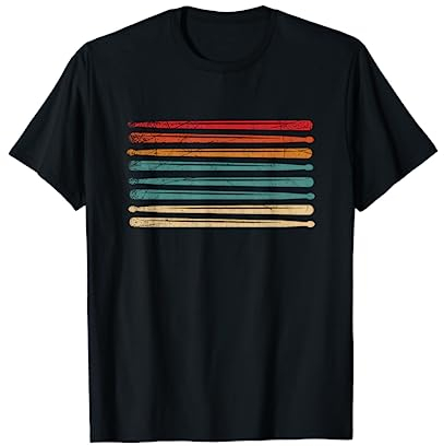 Retro Drumsticks Drummer Percussion Musik Drums Player Drums T-Shirt