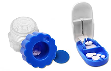 KMINA - Coupe Comprimé et Broyeur de Médicaments (Pack), Séparateur, Écrasé Petit, Manuel