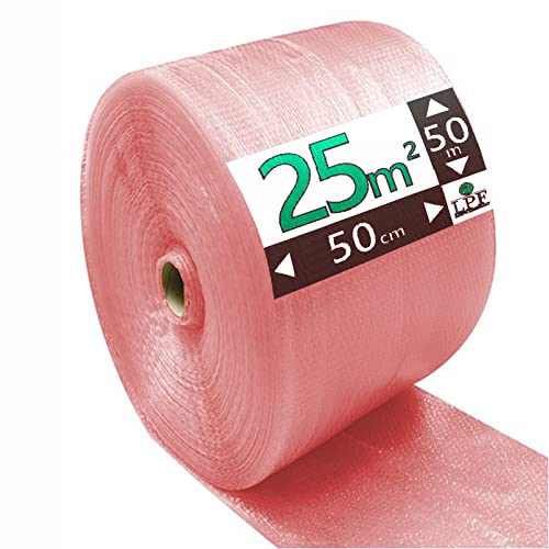 LPF dieLUFTPOLSTERFOLIE Luftpolsterfolie 50cm 75 Micron Verpackungsfolie Luftpolster Rolle Blisterfolie Noppenfolie Polsterfolie Umzug Knallfolie Polstermaterial Umzugfolie (1)
